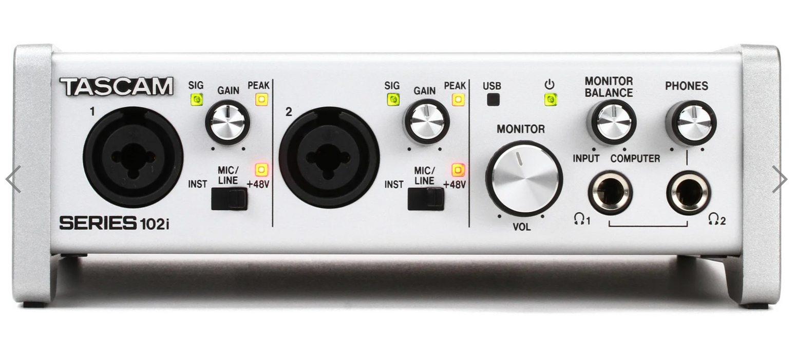 TASCAM Series 102i USB and MIDI Audio Interface