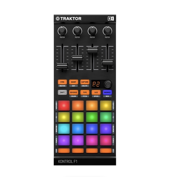 Controlador de remezcla de cubierta Traktor Kontrol F1 de Native Instruments.