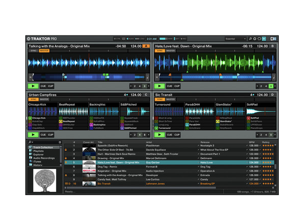 Controlador de remezcla de cubierta Traktor Kontrol F1 de Native Instruments.