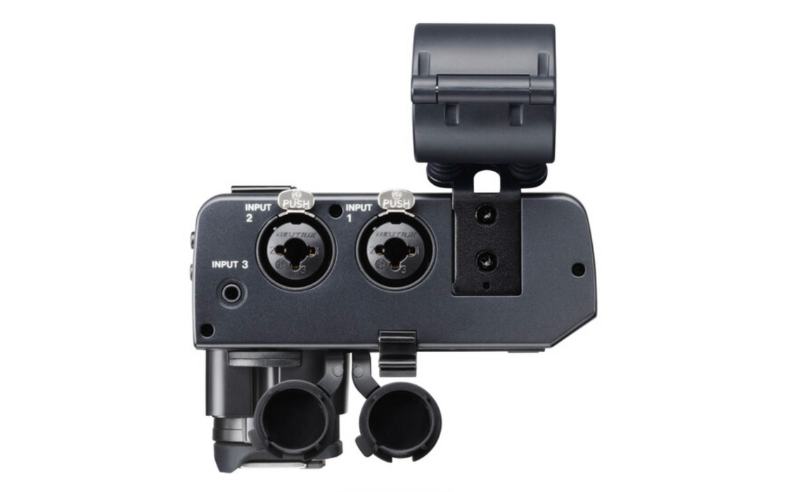 Adaptador de microfone TASCAM CA-XLR2d-C XLR para câmeras Canon