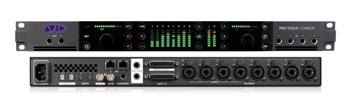 Interfaz de audio de carbono Avid Pro Tools 