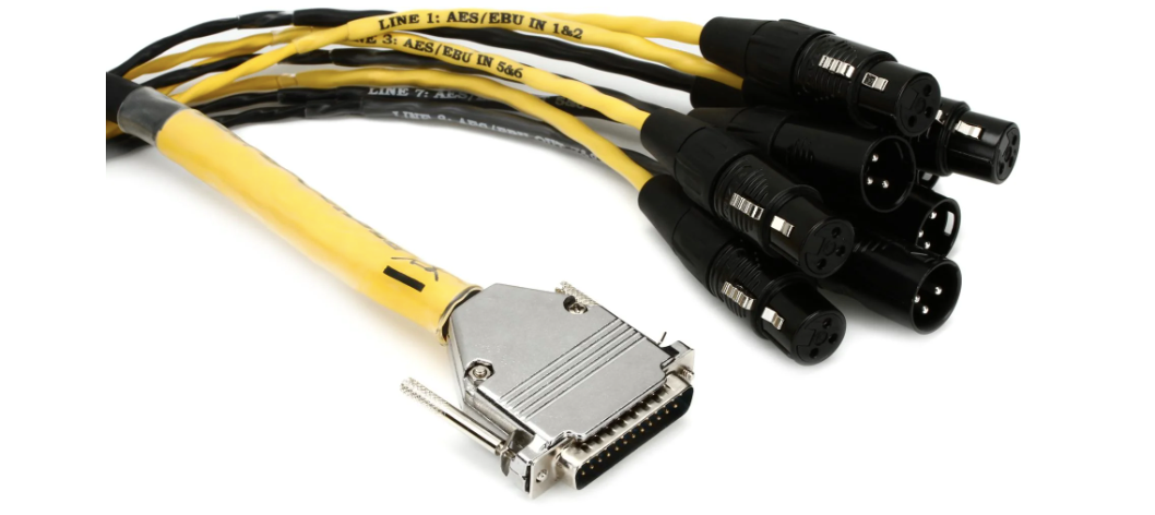 Cable Avid AES/EBU DigiSnake DB-25 a XLR (M+H) 3,7m