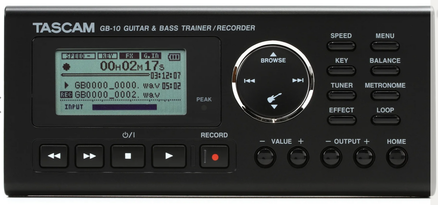 TASCAM GB-10 Recorder - Guitar and Bass Trainer
