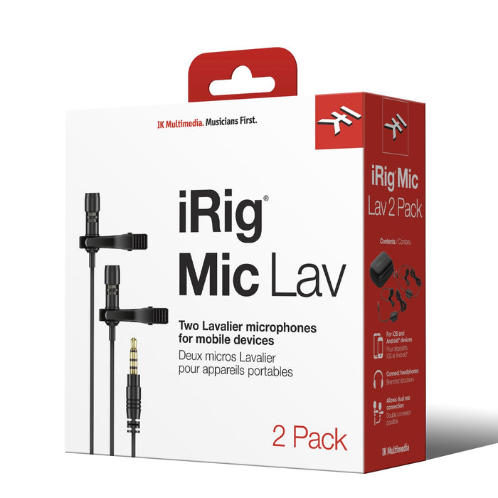 iRig Mic Lav omnidirectional condenser lavalier microphone