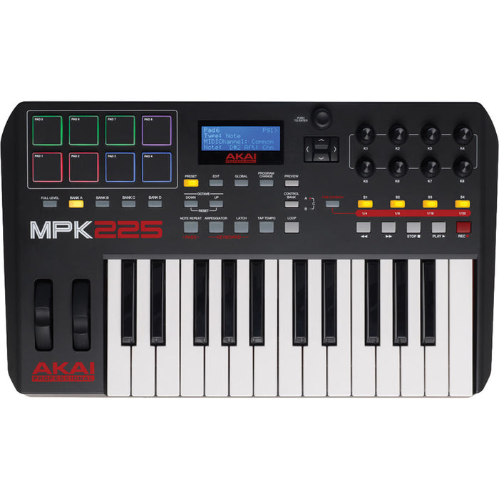 Controlador MIDI USB Akai Pro MPK225 de 25 teclas