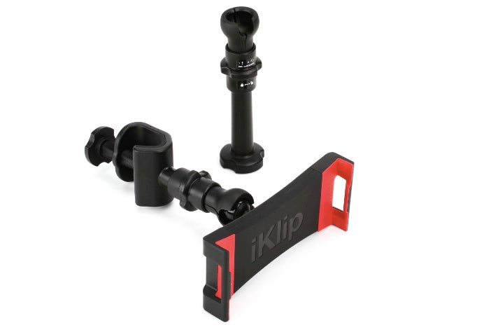 Microphone stand and adjustable tripod for IK Multimedia iKlip3 Deluxe Tablets 