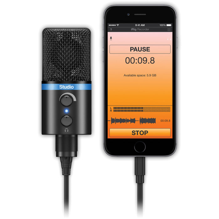IK Multimedia iRig Mic Studio USB Cardioid Condenser Microphone