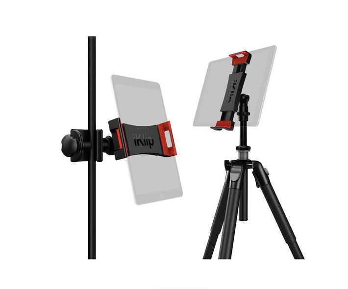 Microphone stand and adjustable tripod for IK Multimedia iKlip3 Deluxe Tablets 