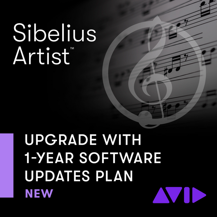 Avid Sibelius Artist - Perpetual License - Upgrade with 1 Year Software Updates Plan (NEW)