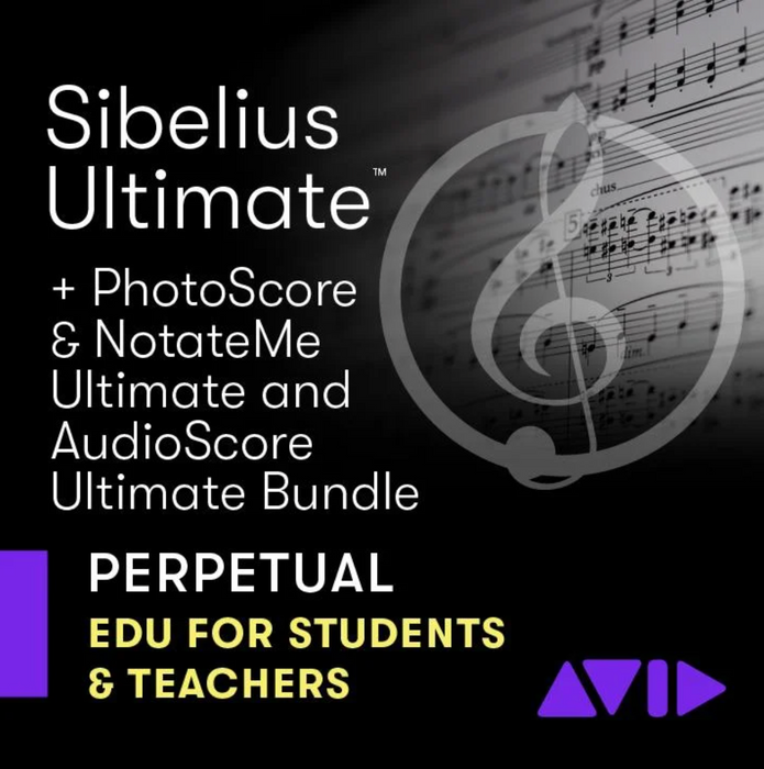 Avid Sibelius Ultimate - Academic Version - Perpetual - PhotoScore + NotateMe + AudioScore Ultimate